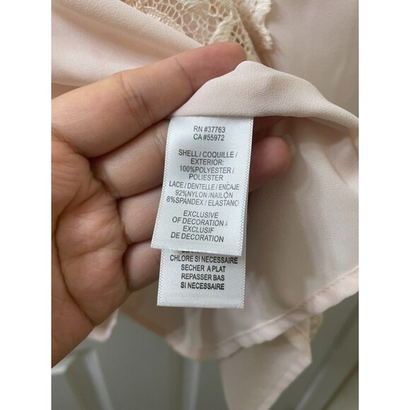 Laundry Shelli Segal Sleeveless Lace Scoop Neck Tank Top Blouse PINK L OFFICE - Picture 6 of 9